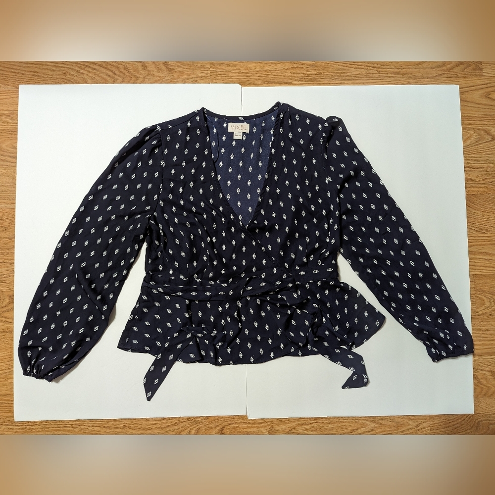 Women's VIXBE Wrap Long Sleeve Blouse